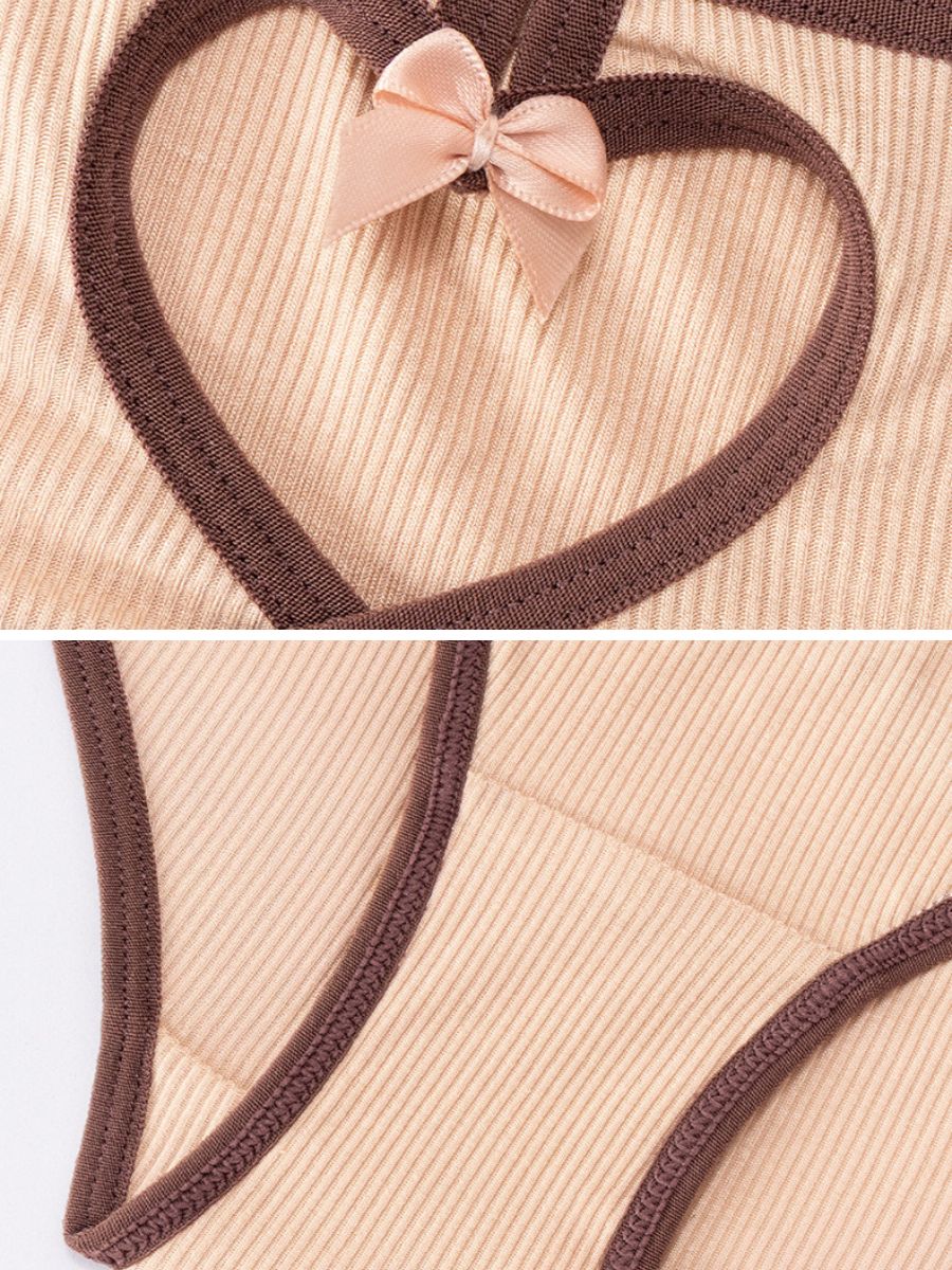 2 Pack Heart Cutout Briefs
