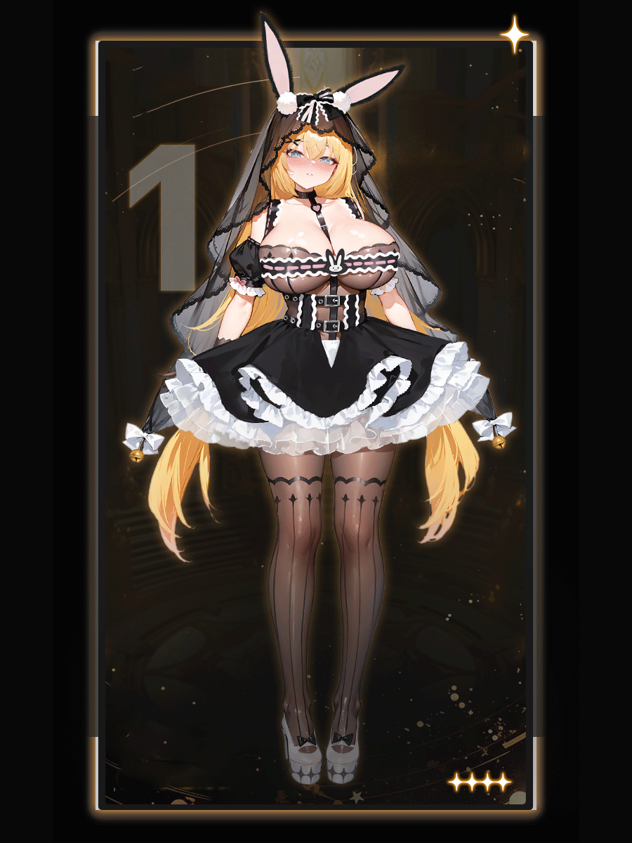 Black Lolita Bunny Cosplay Costume