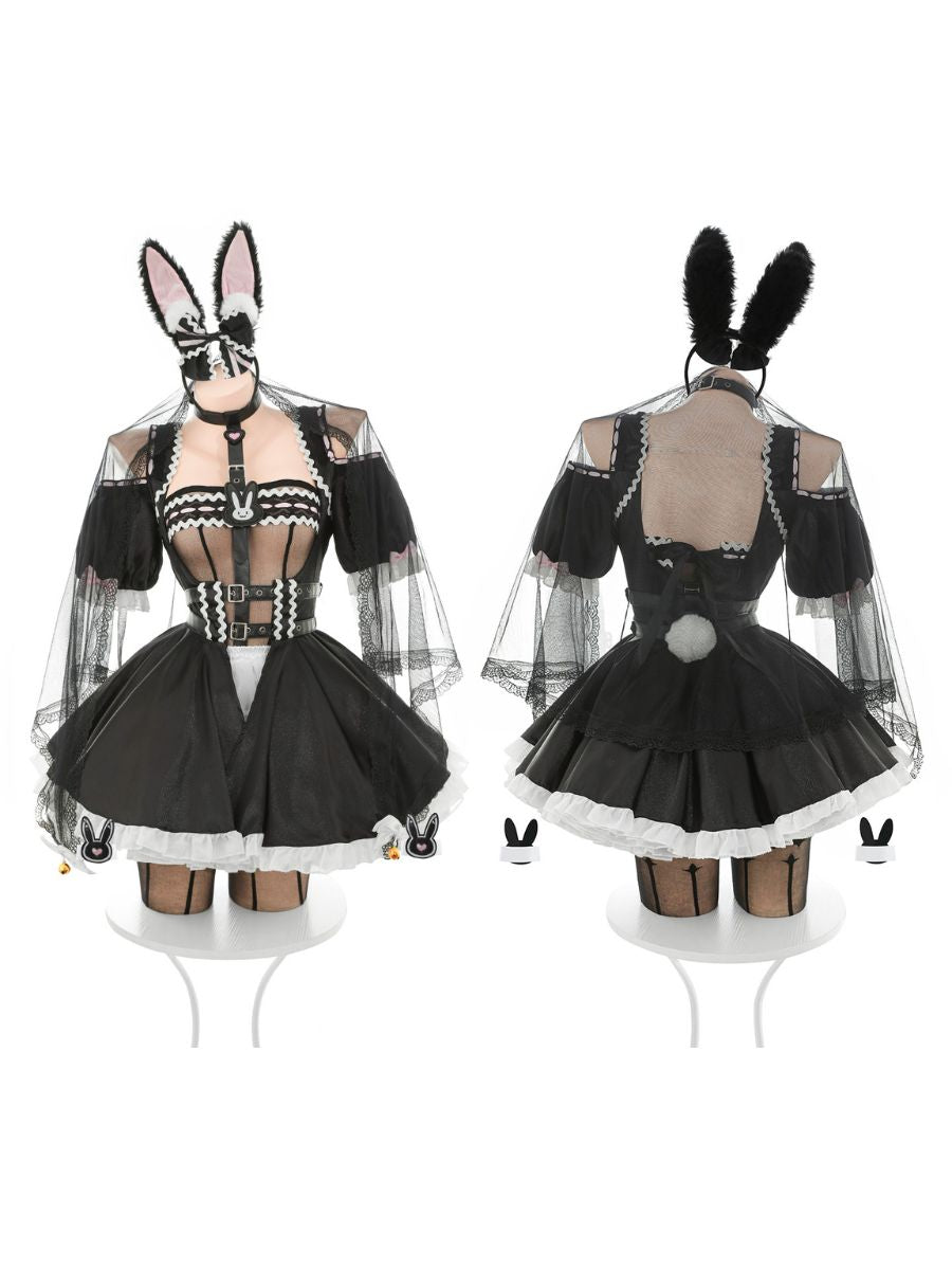 Black Lolita Bunny Cosplay Costume