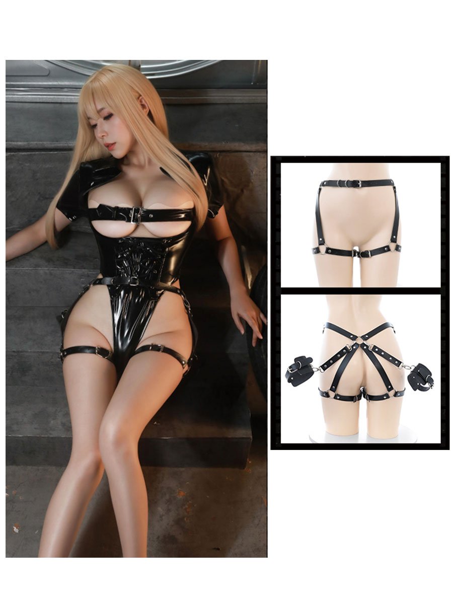 Latex Open Cup Bunny Outfit