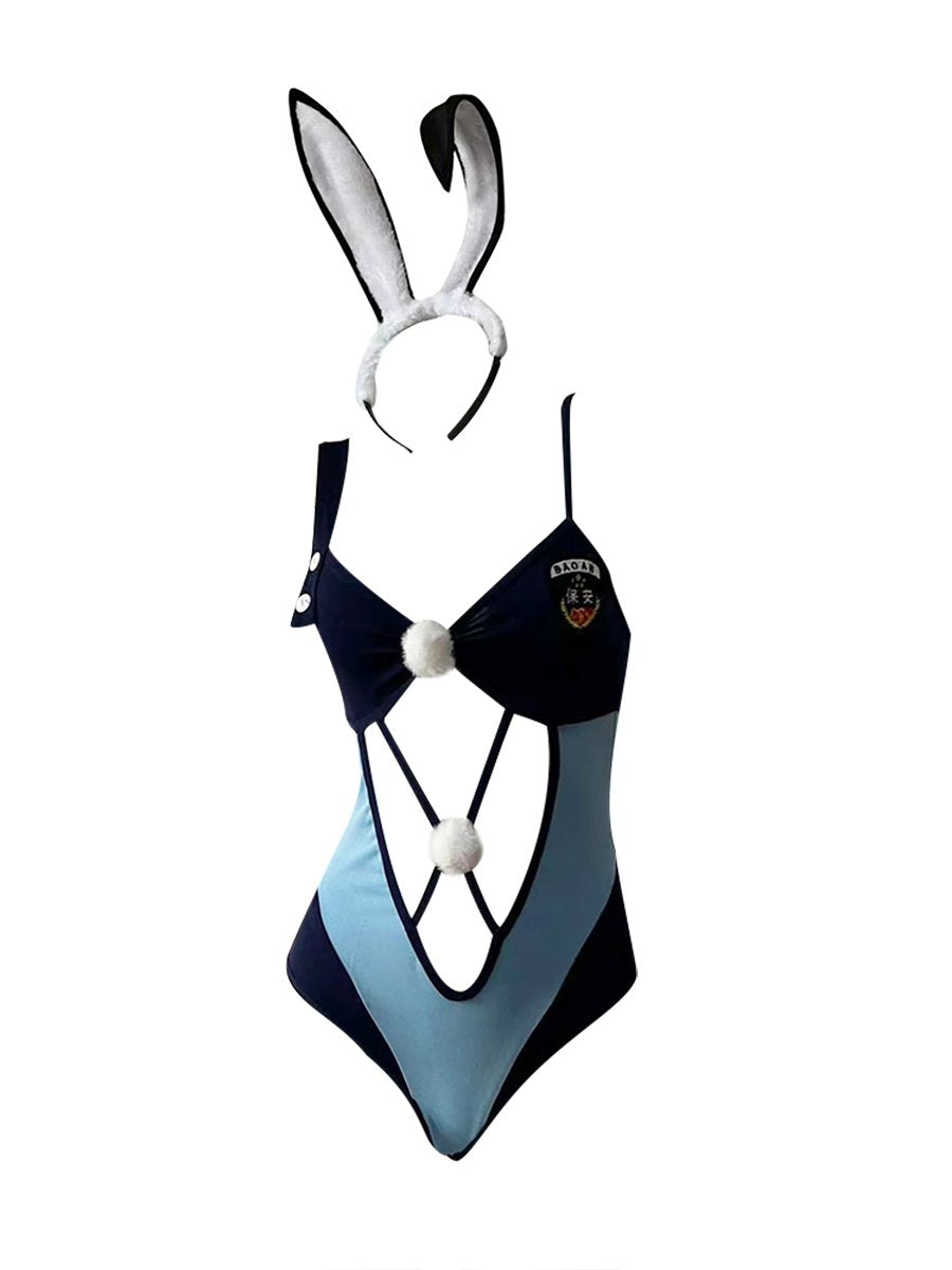 Anime Bunny Hollow Out Bodysuit