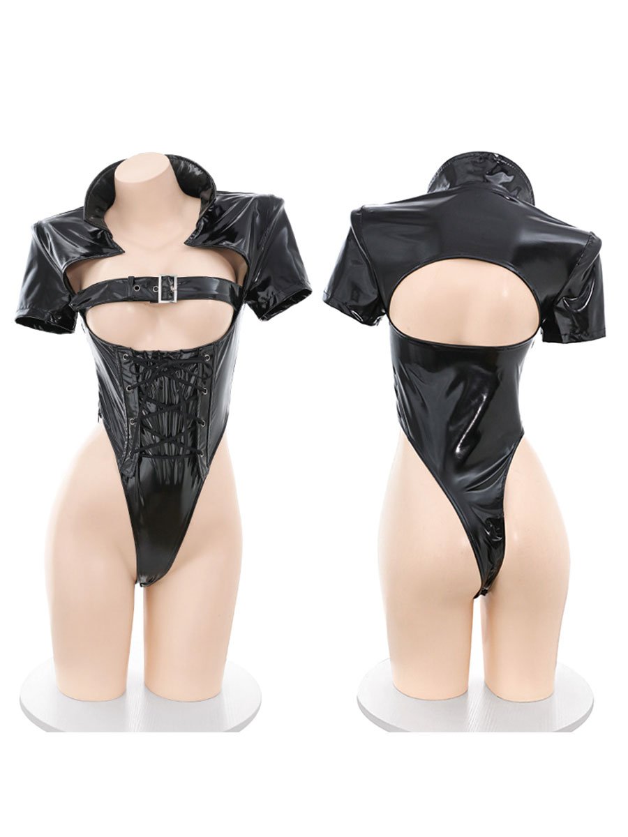 Latex Open Cup Bunny Outfit