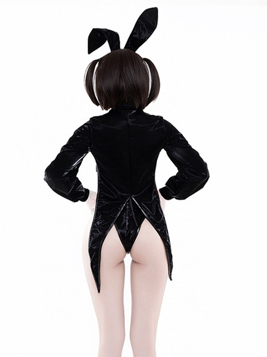 Latex Tuxedo Style Bunny Costume
