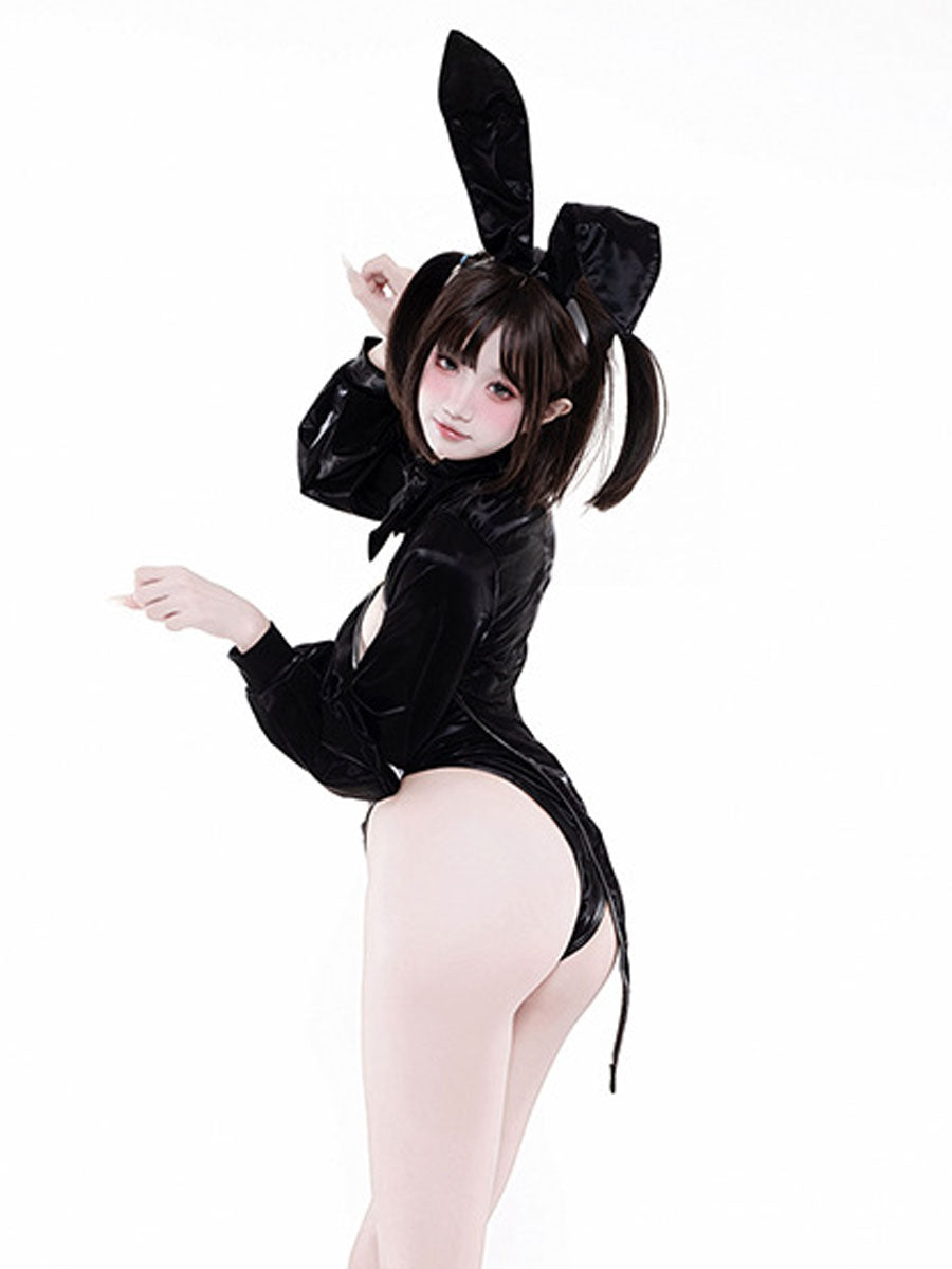 Latex Tuxedo Style Bunny Costume