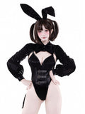 Latex Tuxedo Style Bunny Costume