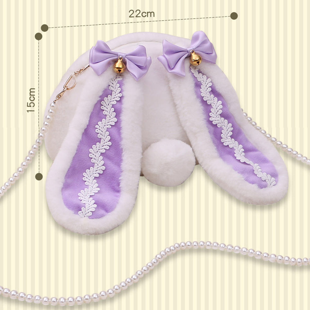 Plush Lolita Bunny Bag Crossbody Rabbit Handbag for Easter