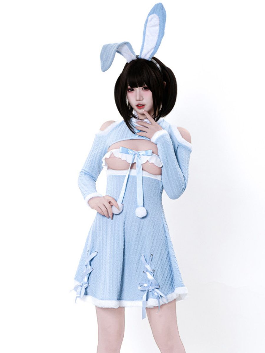Ribbed Knit Bunny Cupless Outfit