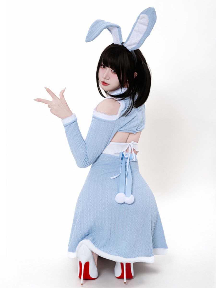 Ribbed Knit Bunny Cupless Outfit
