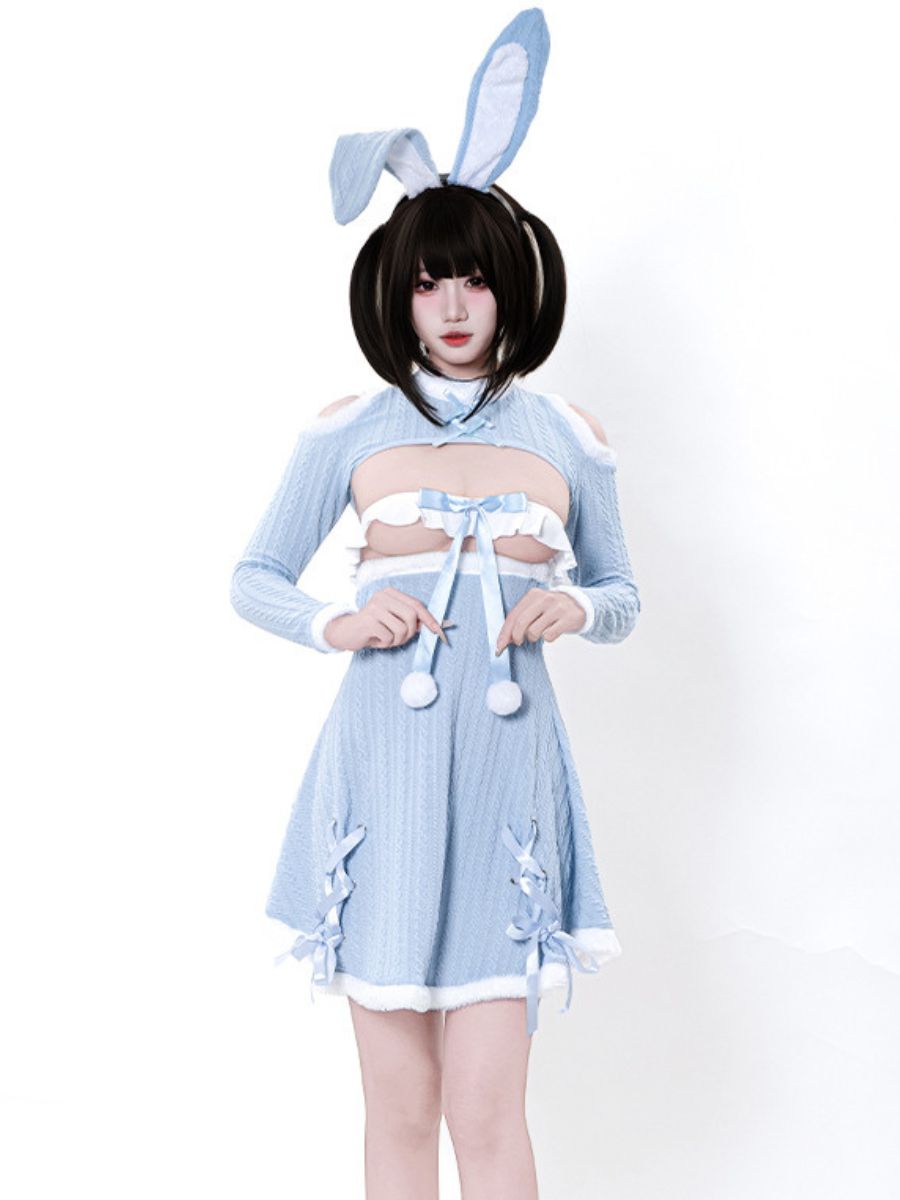 Ribbed Knit Bunny Cupless Outfit