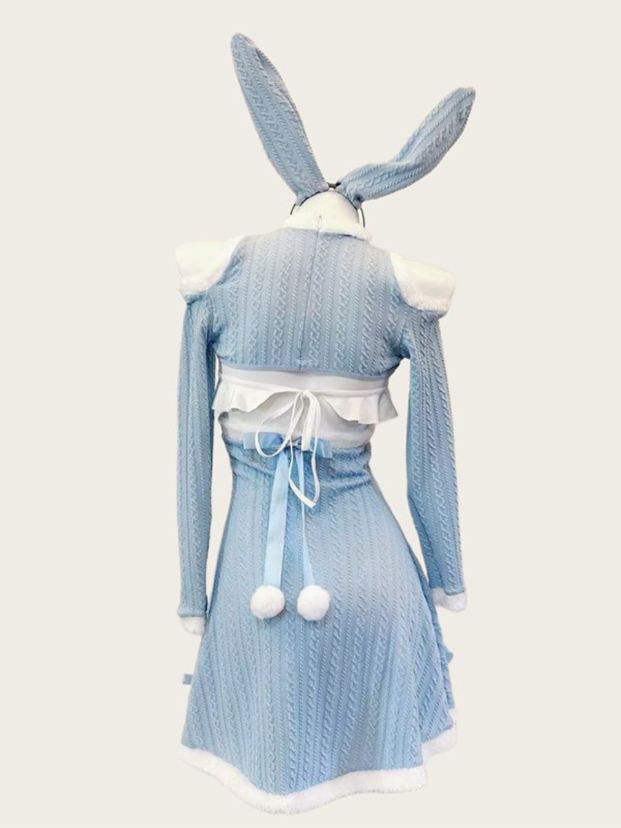 Ribbed Knit Bunny Cupless Outfit