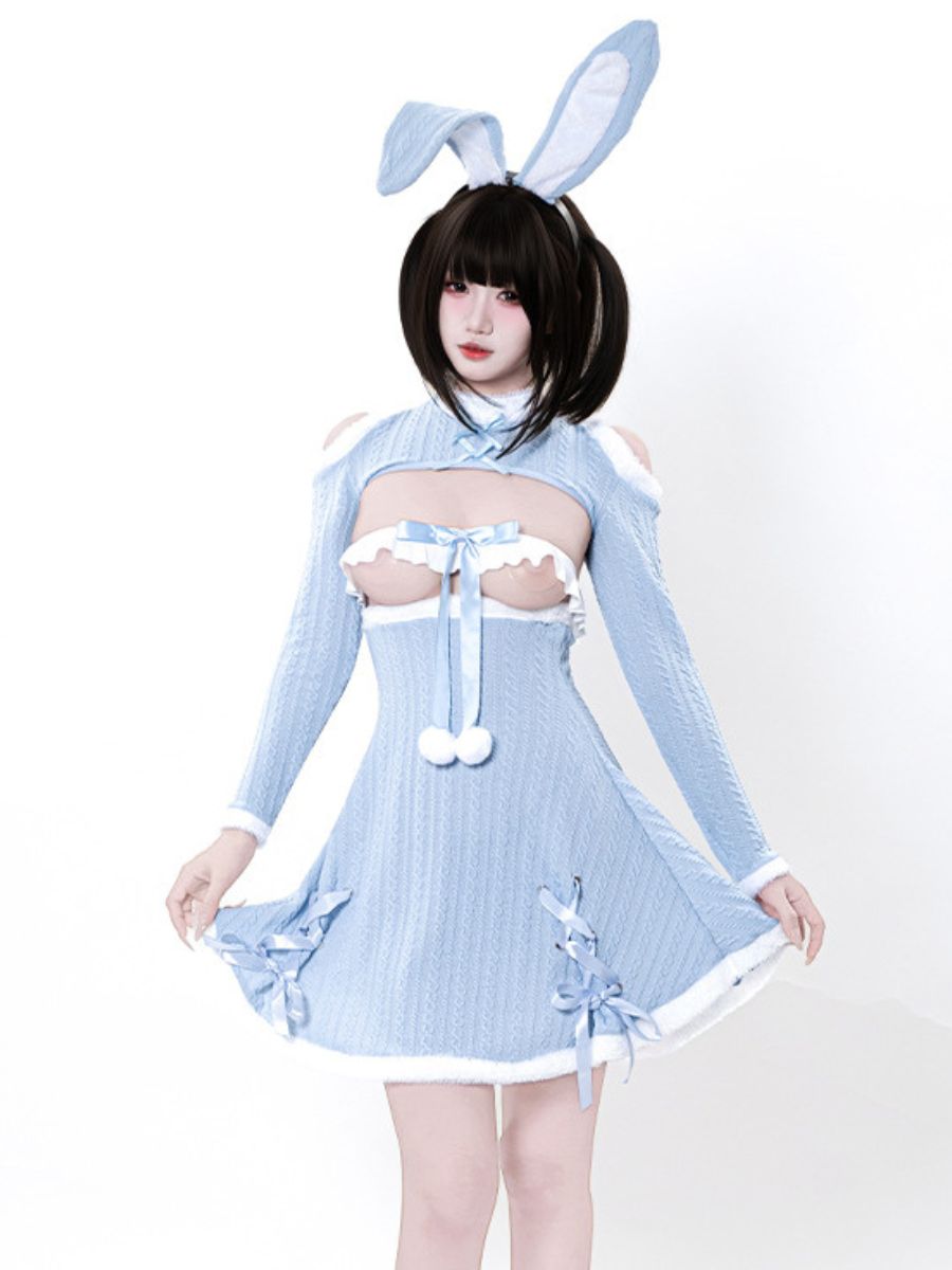 Ribbed Knit Bunny Cupless Outfit