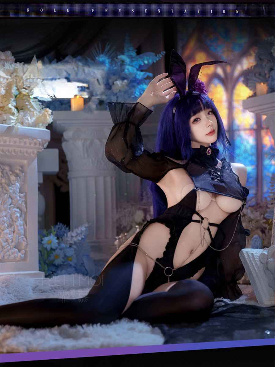 Gothic Black Bunny Costume for Women