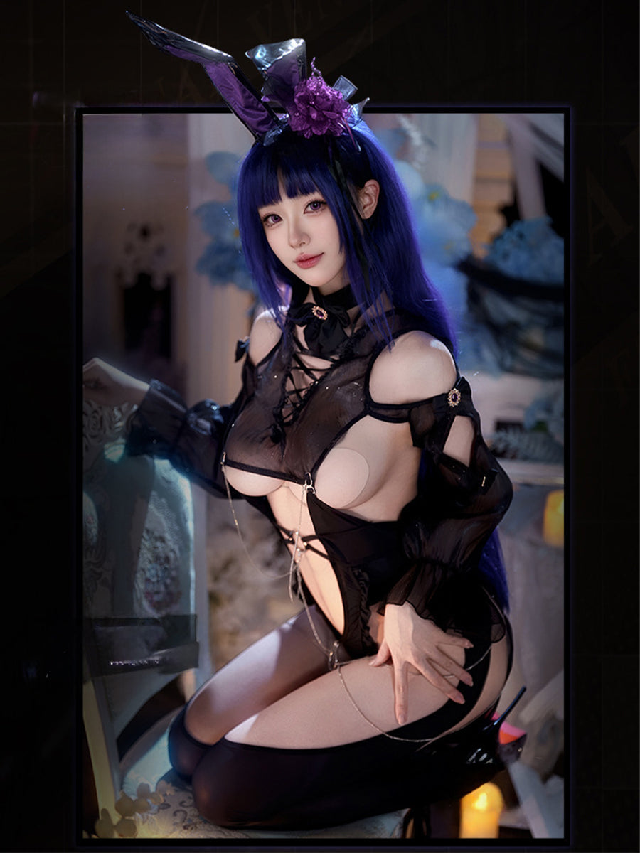 Gothic Black Bunny Costume for Women