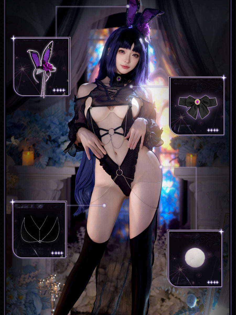 Gothic Black Bunny Costume for Women