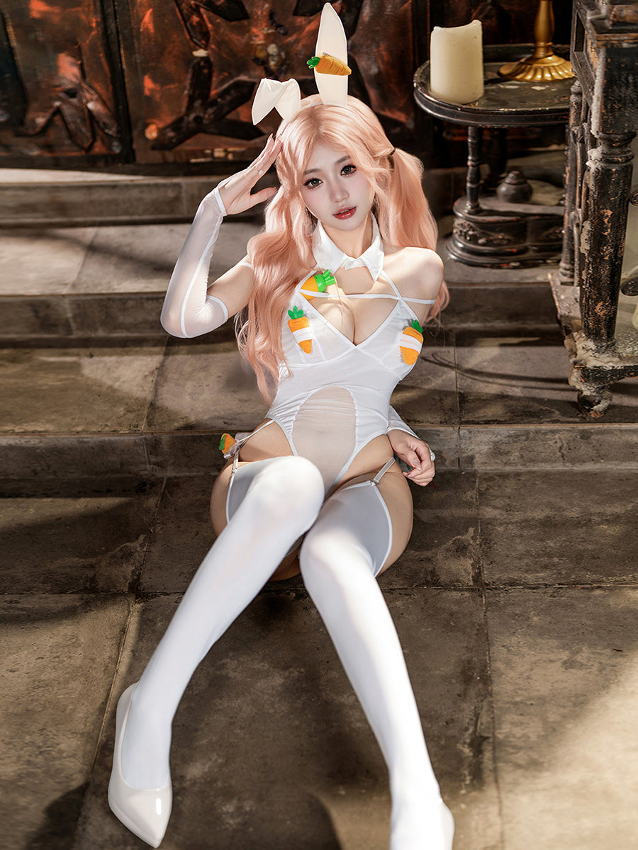 Electric Carrot Bunny Teddy Lingerie