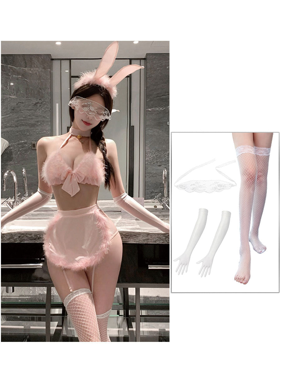 Furry Bunny Maid Lingerie Set