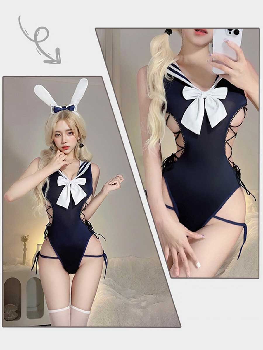 Anime Japanese Bunny Teddy Lingerie