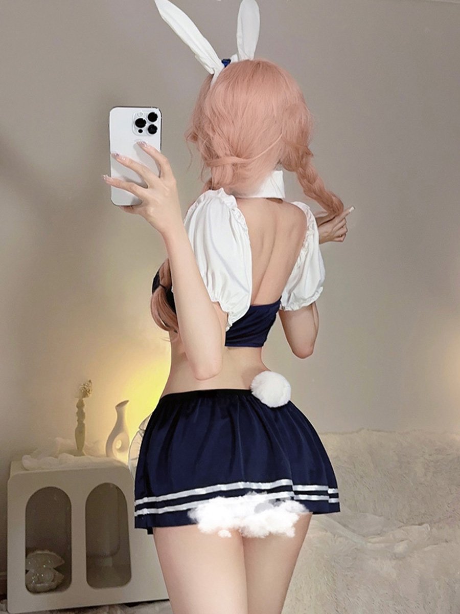 Sexy Bunny Maid Top and Skirt Set