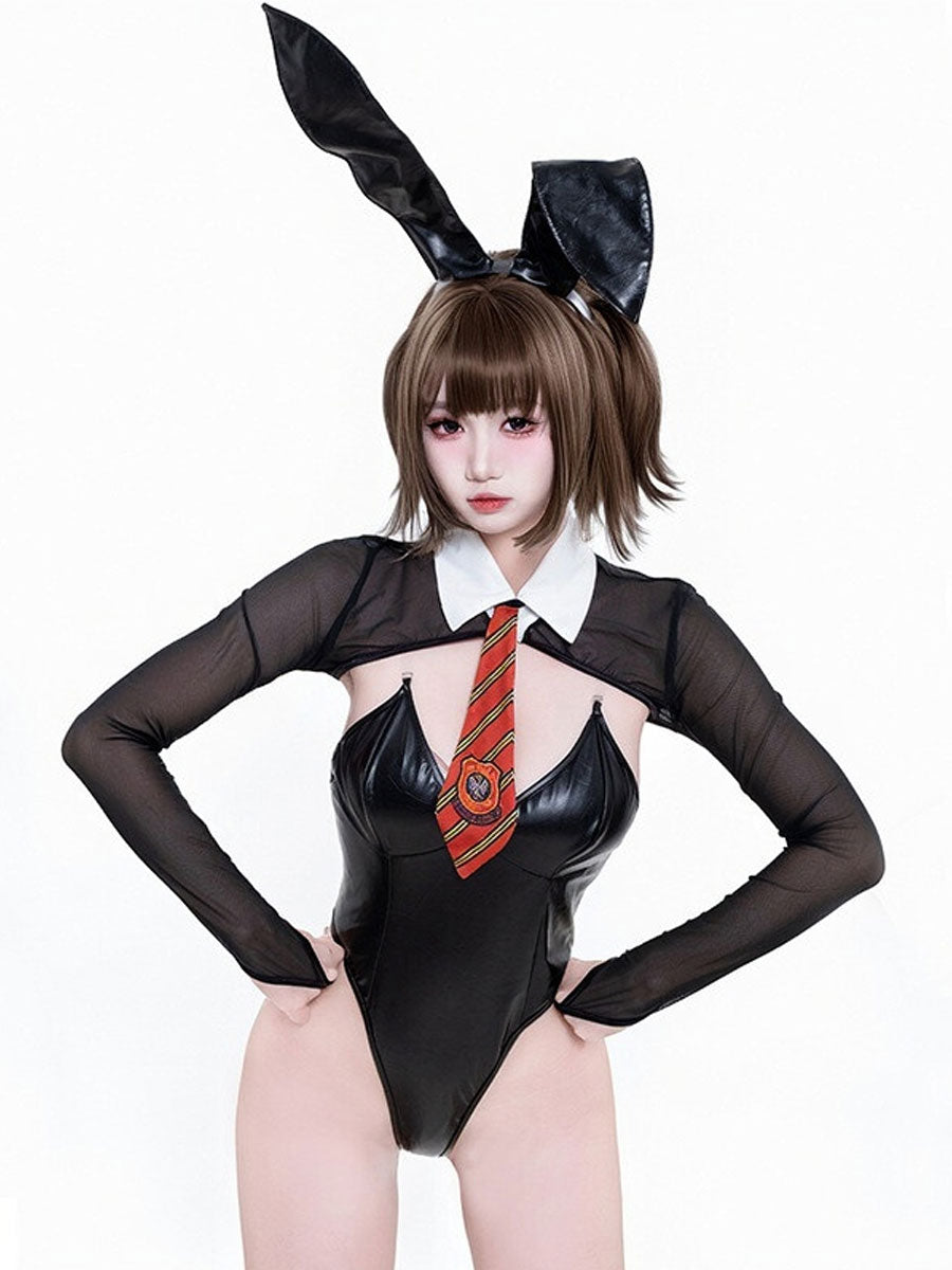PU Leather Sinful Bunny Costume