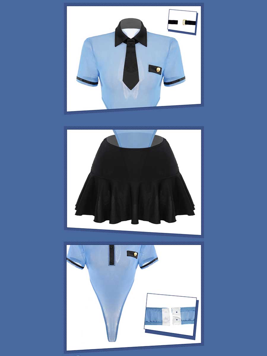 Anime Bunny Cop Cosplay Lingerie