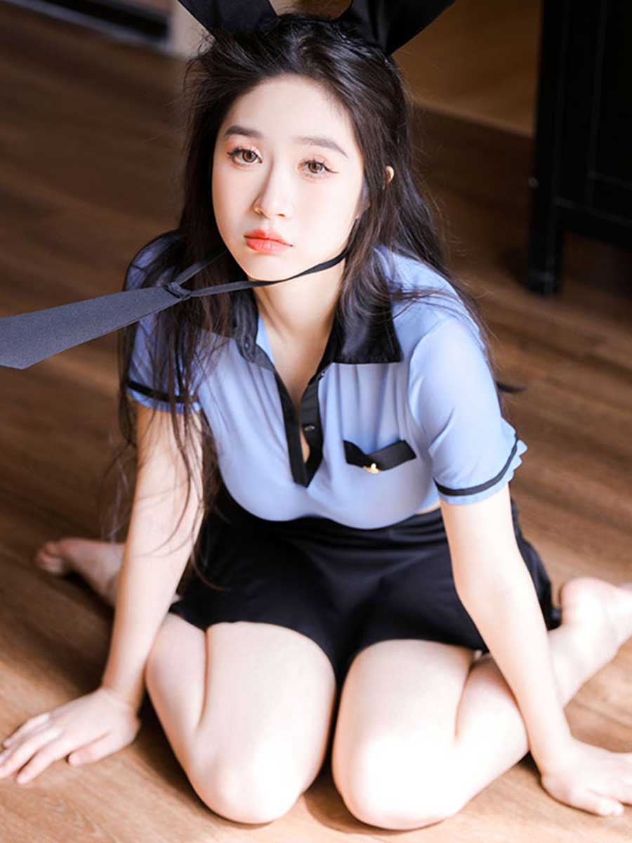 Anime Bunny Cop Cosplay Lingerie