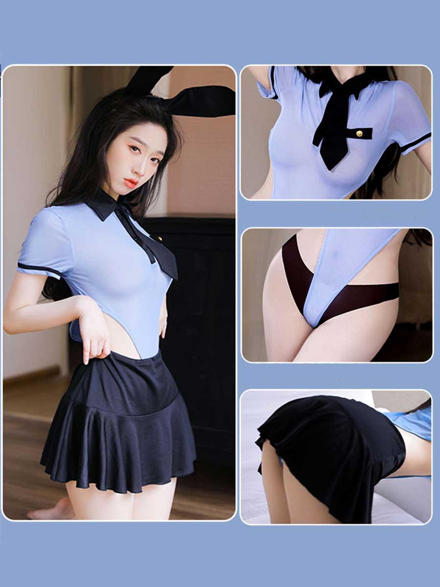 Anime Bunny Cop Cosplay Lingerie