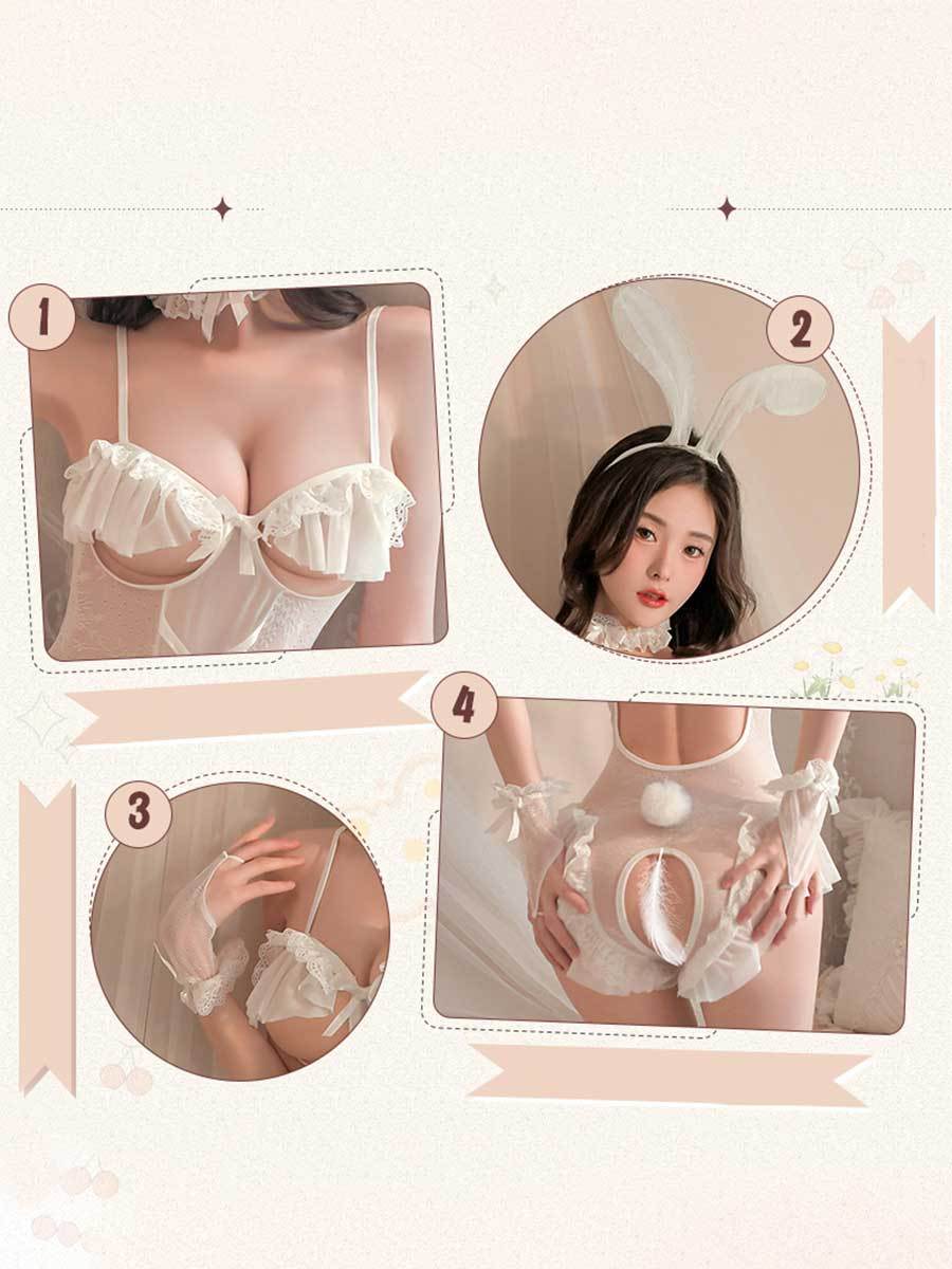 Open Cup Bunny Teddy Lingerie