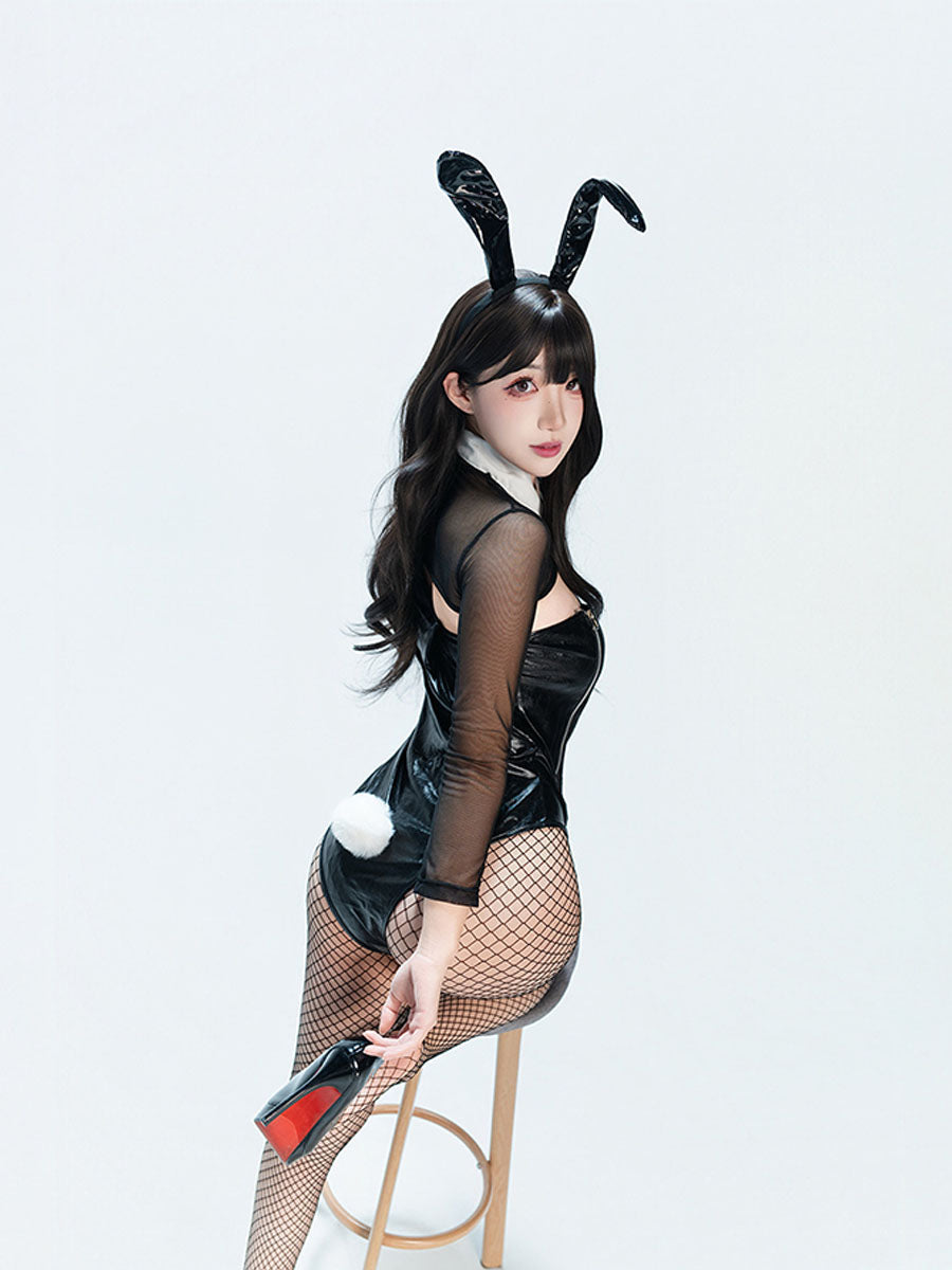 Wet Look Rabbit Cosplay Outfit