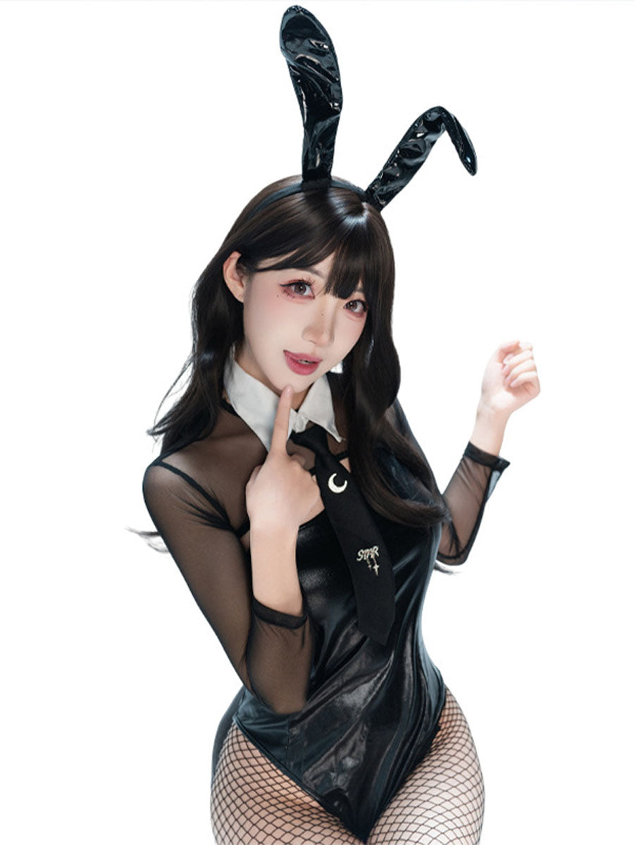 Wet Look Rabbit Cosplay Outfit